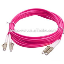China fonte lc sc fc st cabo de remendo duplex om4 fibra, ponte de fibra óptica, patchcord óptico
